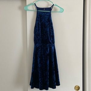 Lulus open back blue dress